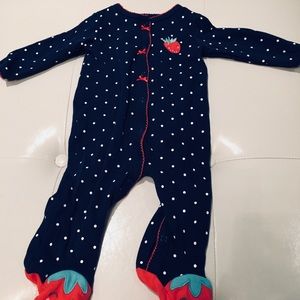 Carter’s cotton footed onesie 9mo